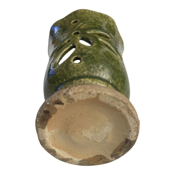 Green Ceramic Cut out Vase | Candle Holder - Picture 6 of 9